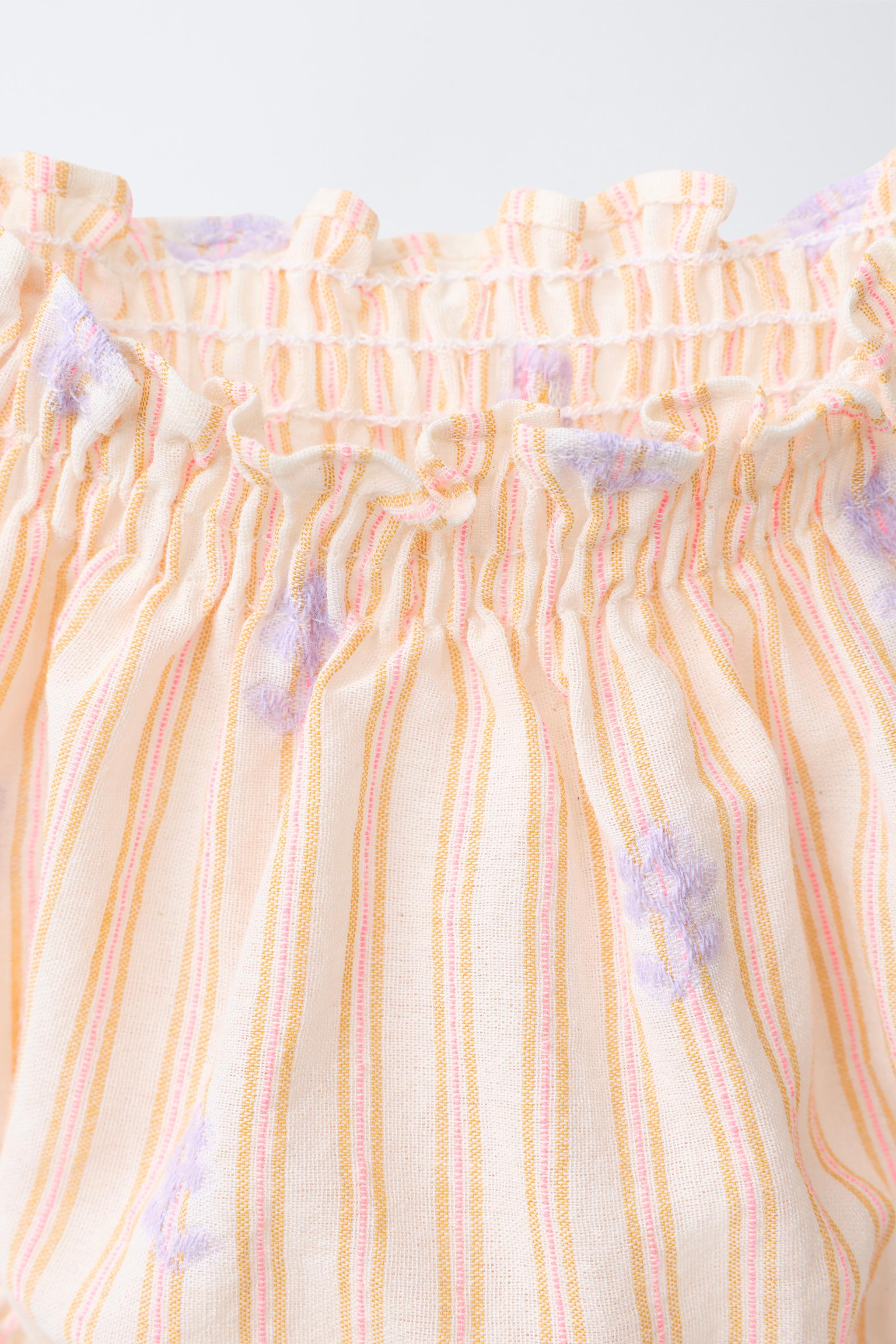 CULOTTE À RAYURES ET FLEURS